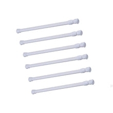 Load image into Gallery viewer, qinsou Cupboard Bars Tension Rods, 6 Pack Spring Tensions Rods 9.8 to 15.7 Inches Steel Adjustable Tension Curtain Rod Shower Rod Closet Rod Window